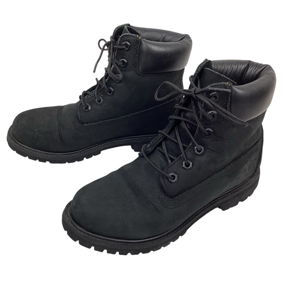 Timberland Nubuck Leather Prima-loft Combat Hiking Mid Boots Black - Picture 11 of 11